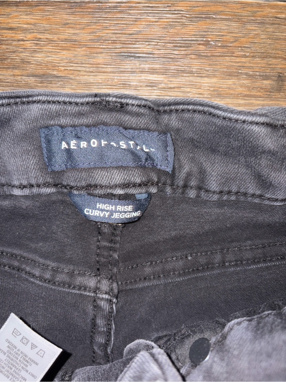 Aeropostale Jeggings Women 0 Regular Black High Rise Curvy Jegging Stretch Denim - Picture 3 of 5